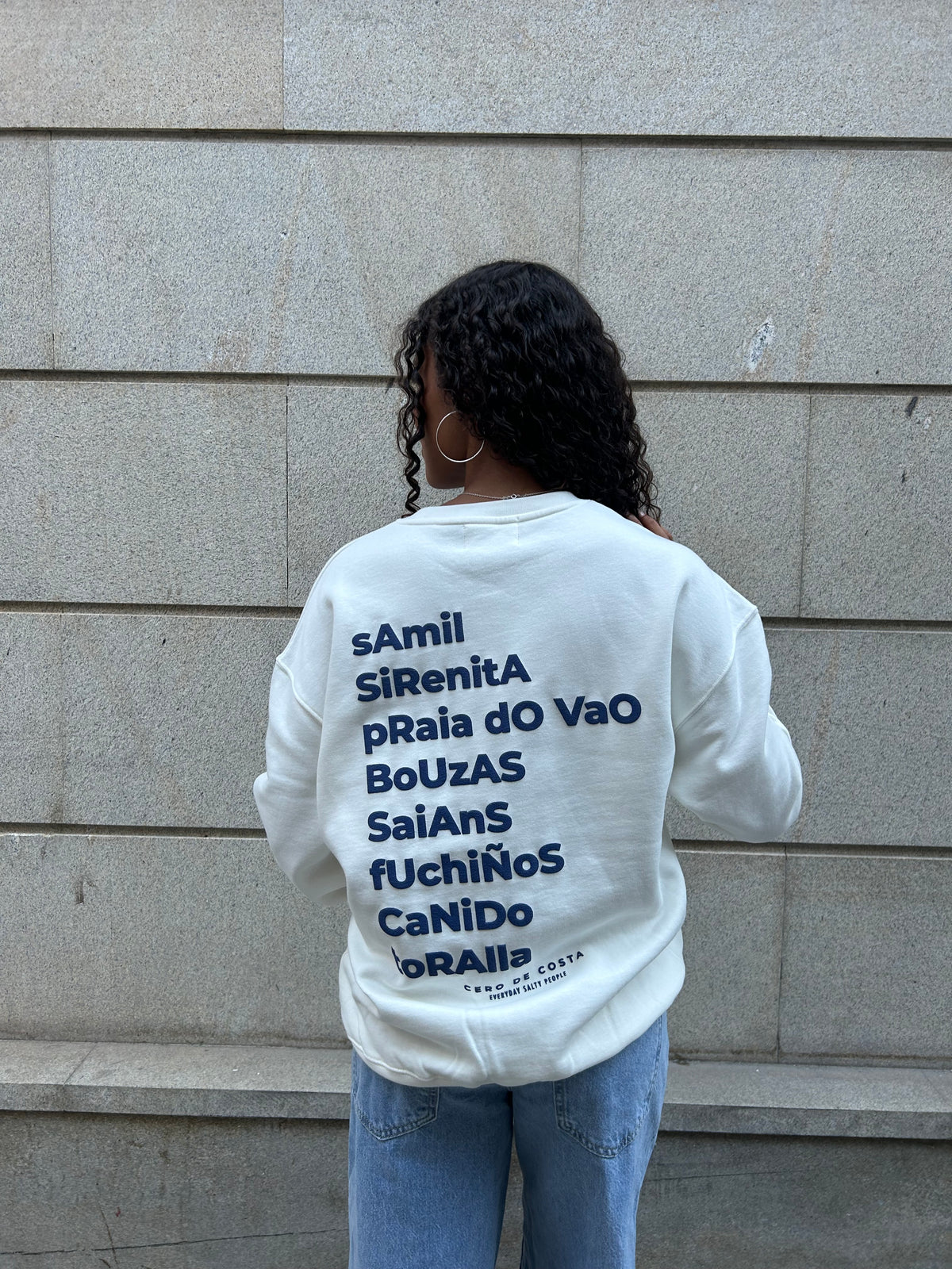 SUDADERA BLANCO/AZUL "VIGO"