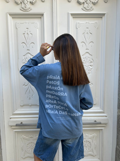 CAMISETA AZUL/AZUL "PANXÓN" MANGA LARGA
