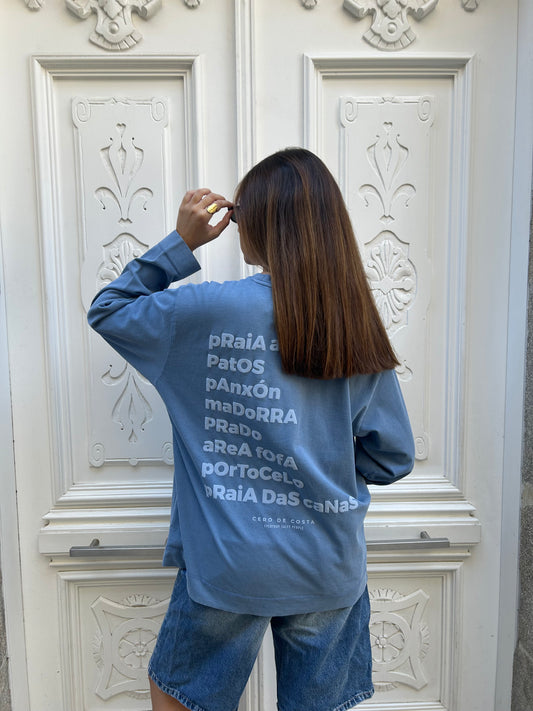 CAMISETA AZUL/AZUL "PANXÓN" MANGA LARGA