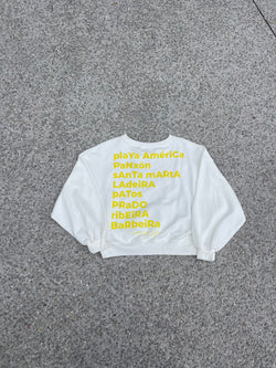 SUDADERA BLANCA/AMARILLA CORTA "BAIONA"