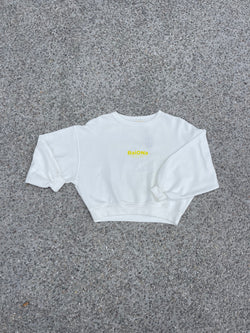 SUDADERA BLANCA/AMARILLA CORTA "BAIONA"