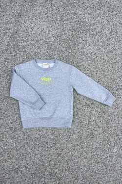 SUDADERA KIDS GRIS/FLÚOR "VIGO"