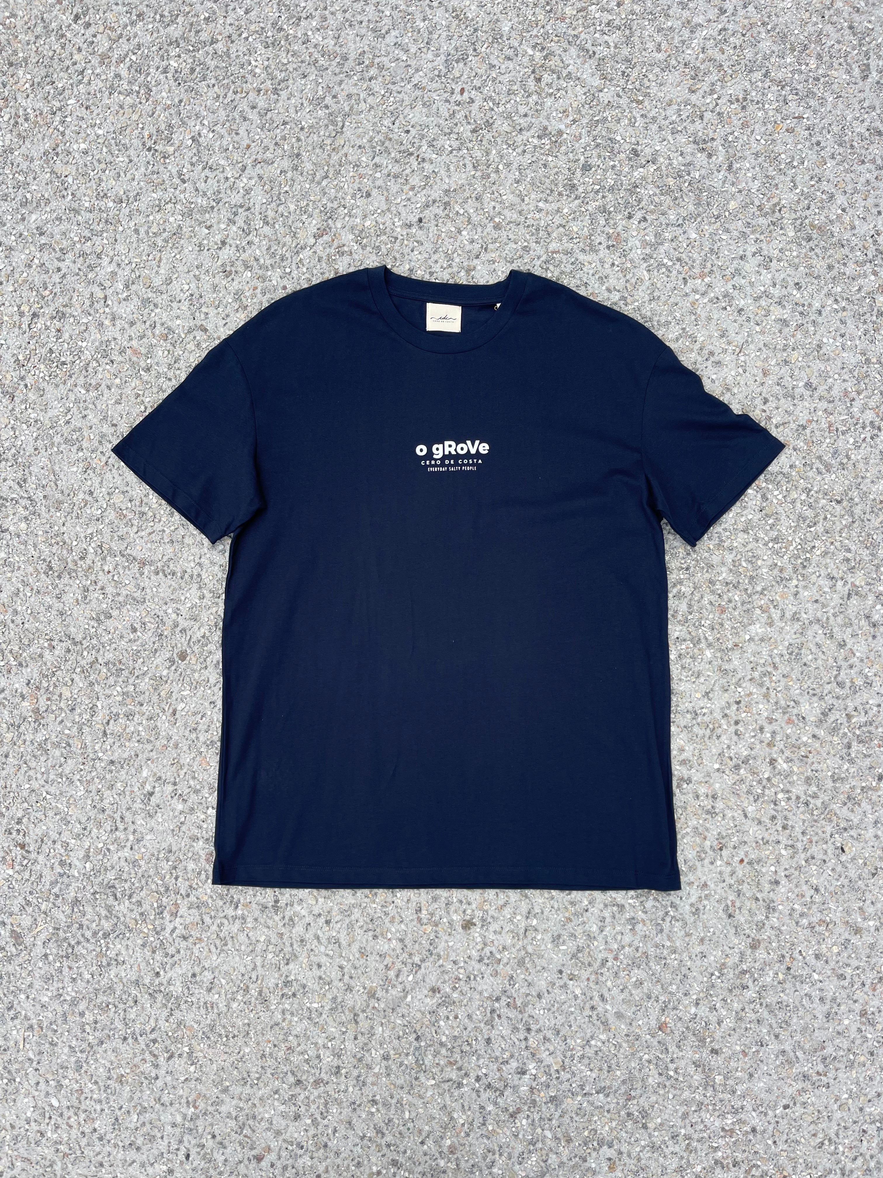 CAMISETA MARINO/BLANCO "O GROVE"