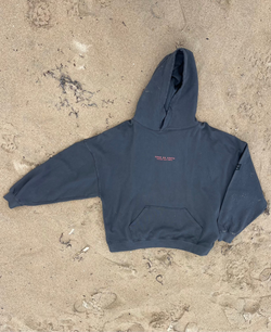 SUDADERA ANTRACITA/CORAL "VIGO" CON CAPUCHA
