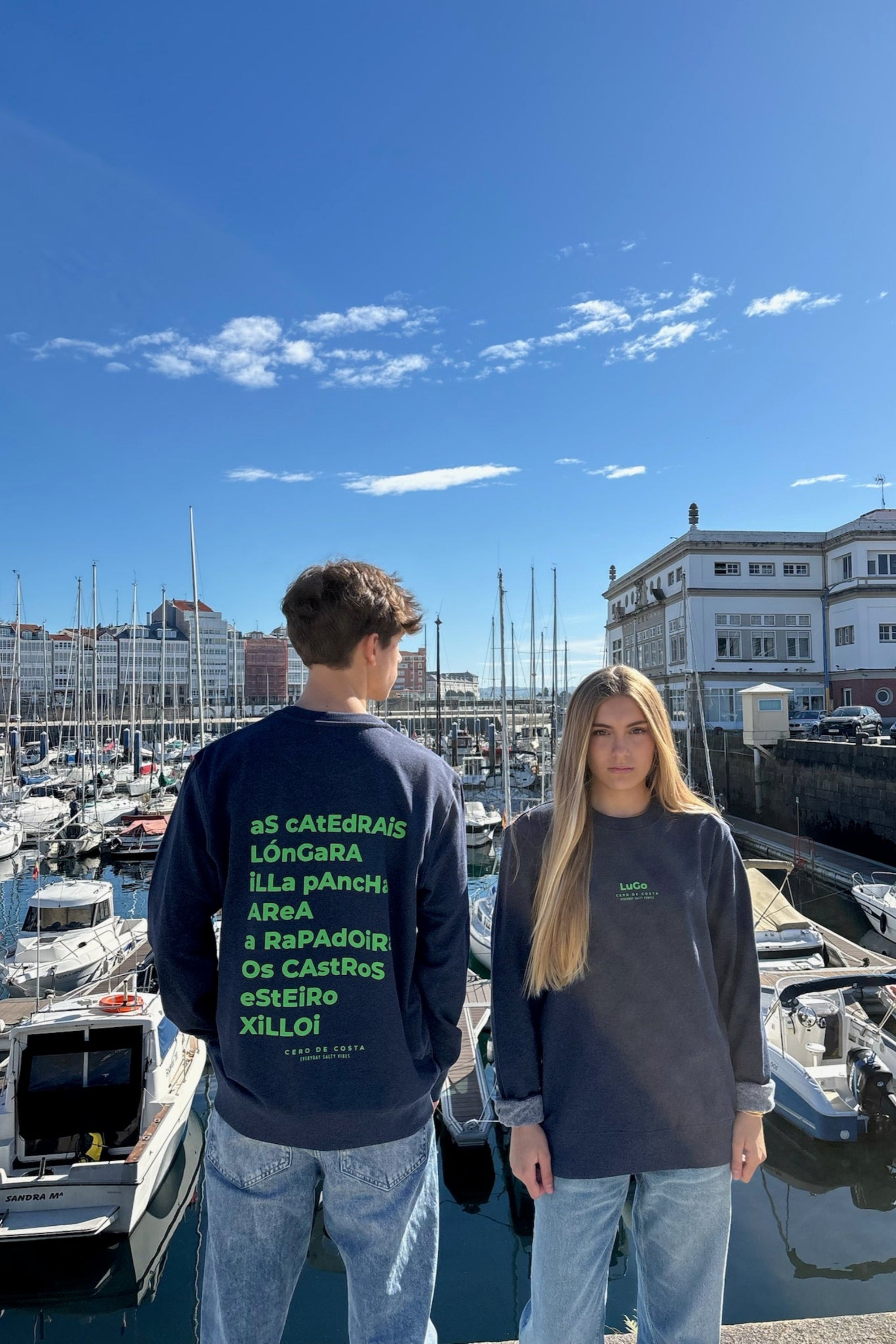 SUDADERA ANTRACITA/VERDE "LUGO"