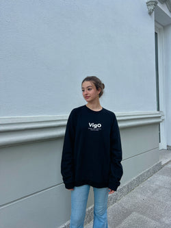 SUDADERA NEGRO/BLANCO VIGO