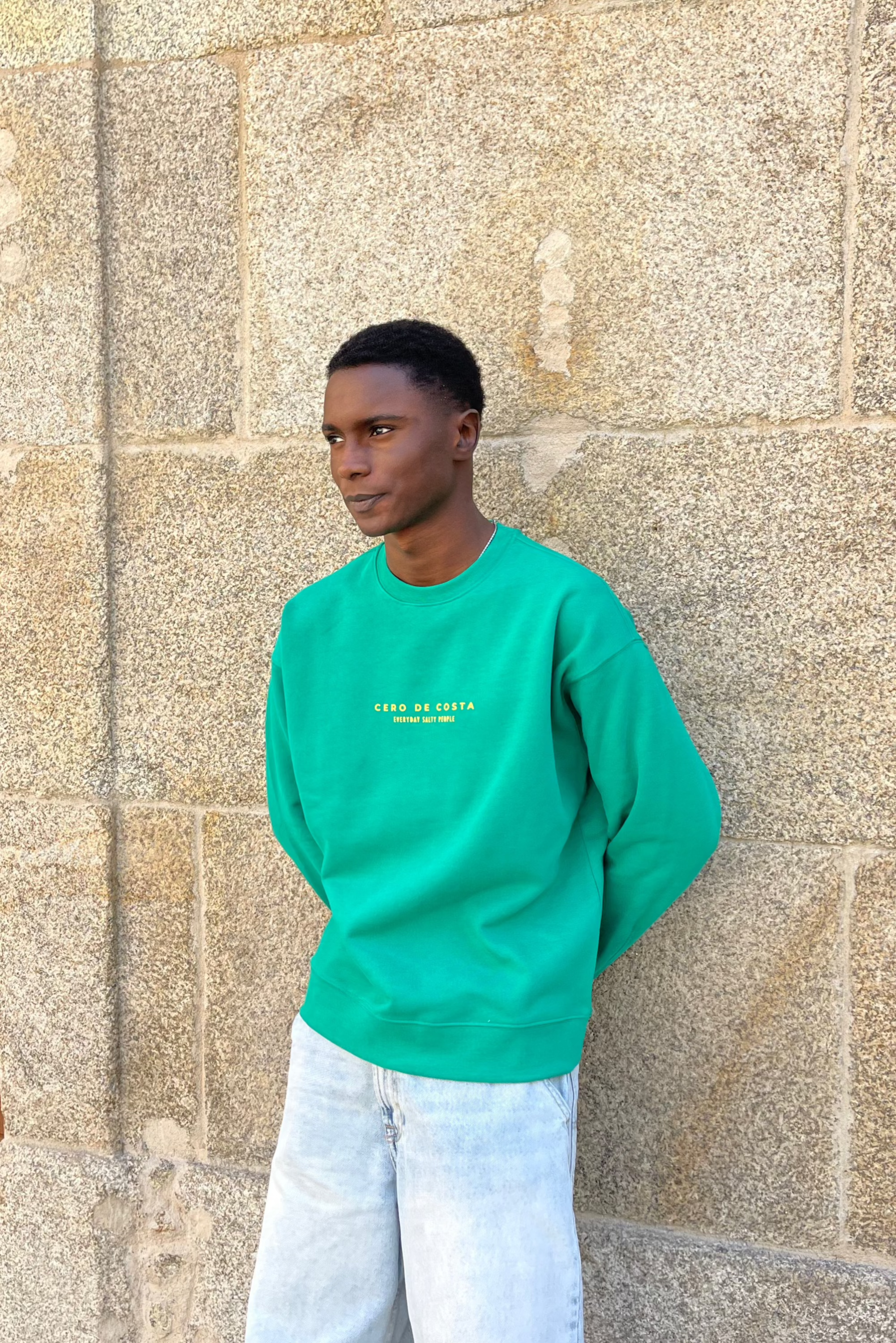 SUDADERA VERDE/AMARILLO "VIGO CERO DE COSTA"