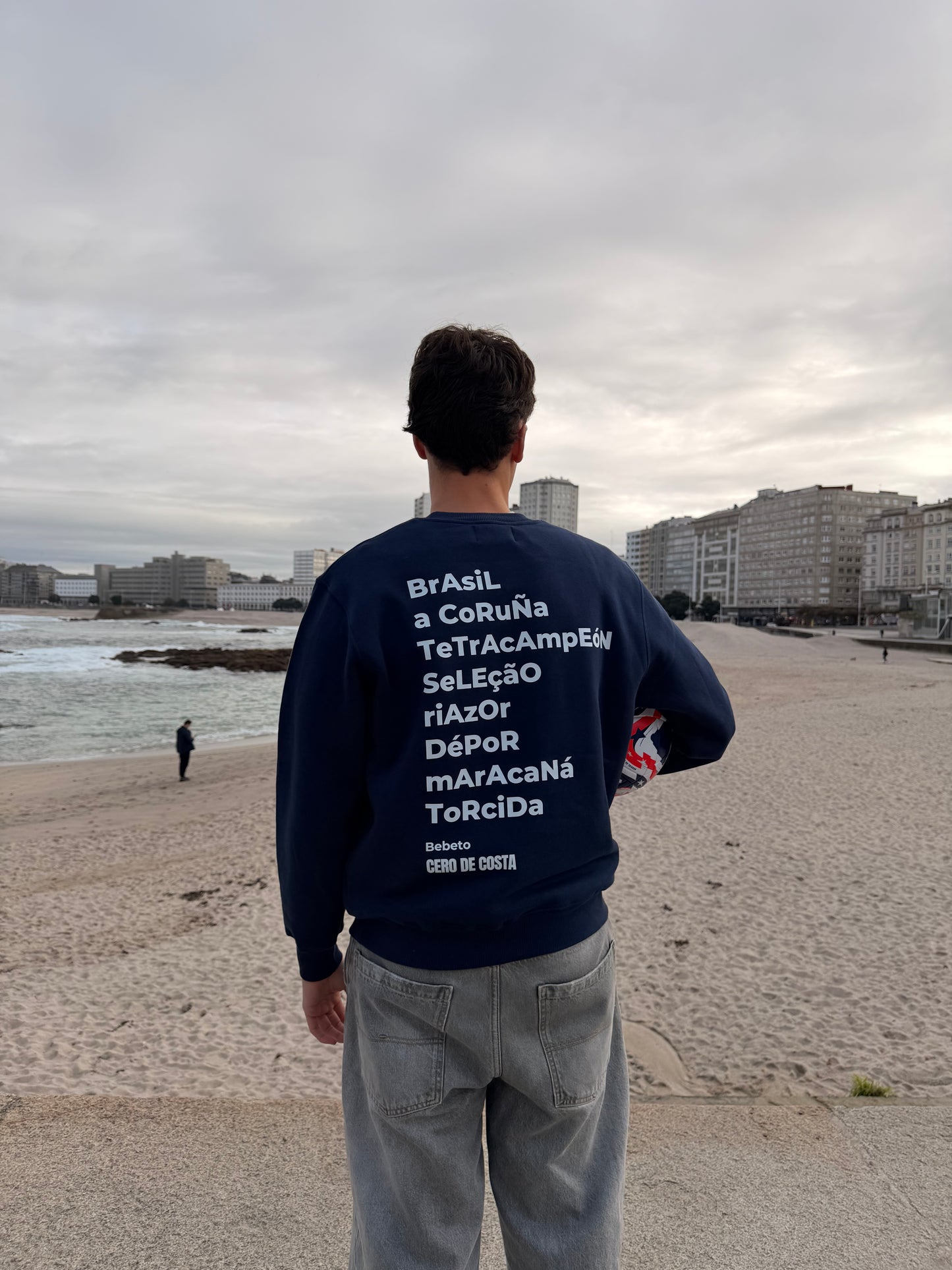 NAVY/WHITE SWEATSHIRT BABY