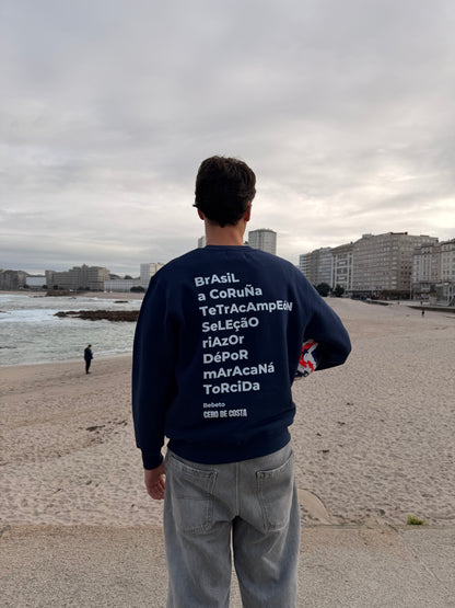 NAVY/WHITE SWEATSHIRT BABY