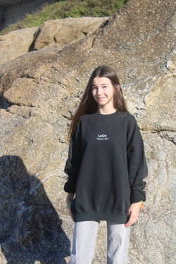 SUDADERA NEGRO/BLANCO "LUGO" OVERSIZE