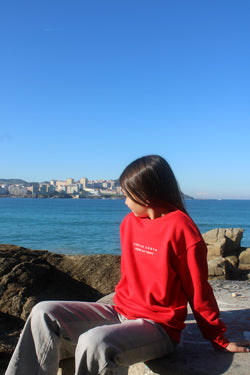 SUDADERA KIDS ROJO/BLANCO "PONTEVEDRA"