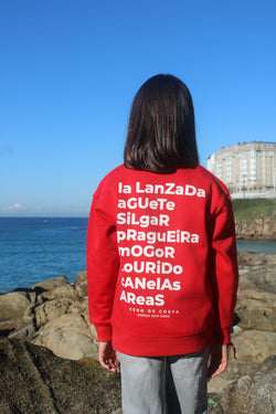 SUDADERA KIDS ROJO/BLANCO "PONTEVEDRA"