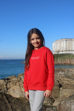 SUDADERA KIDS ROJO/BLANCO "PONTEVEDRA"