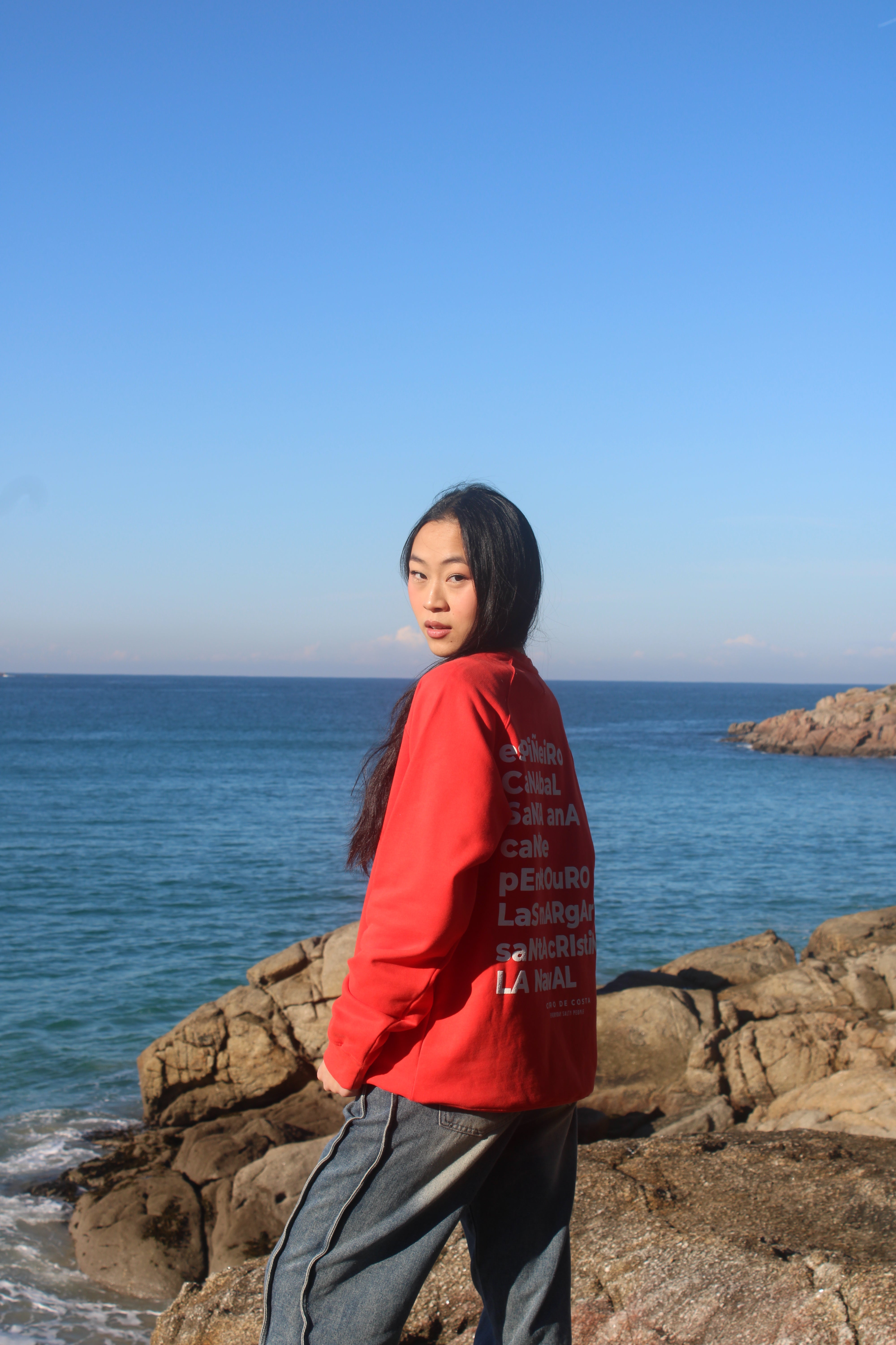 SUDADERA ROJO/BLANCO "MERA"