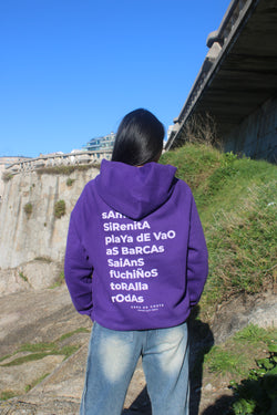 SUDADERA VIOLETA/LILA "VIGO" CON CAPUCHA