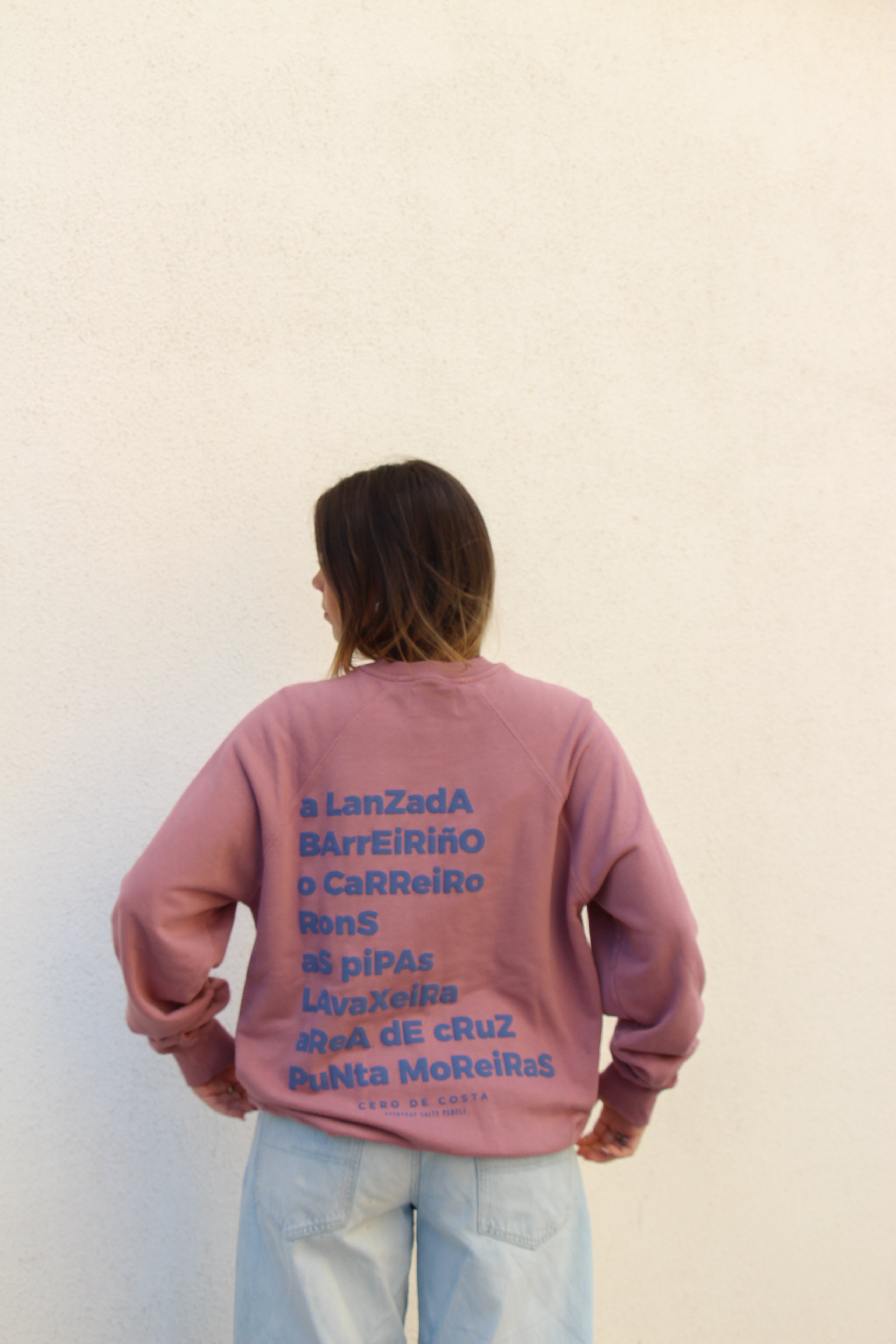 SUDADERA "O GROVE" ROSA/AZUL