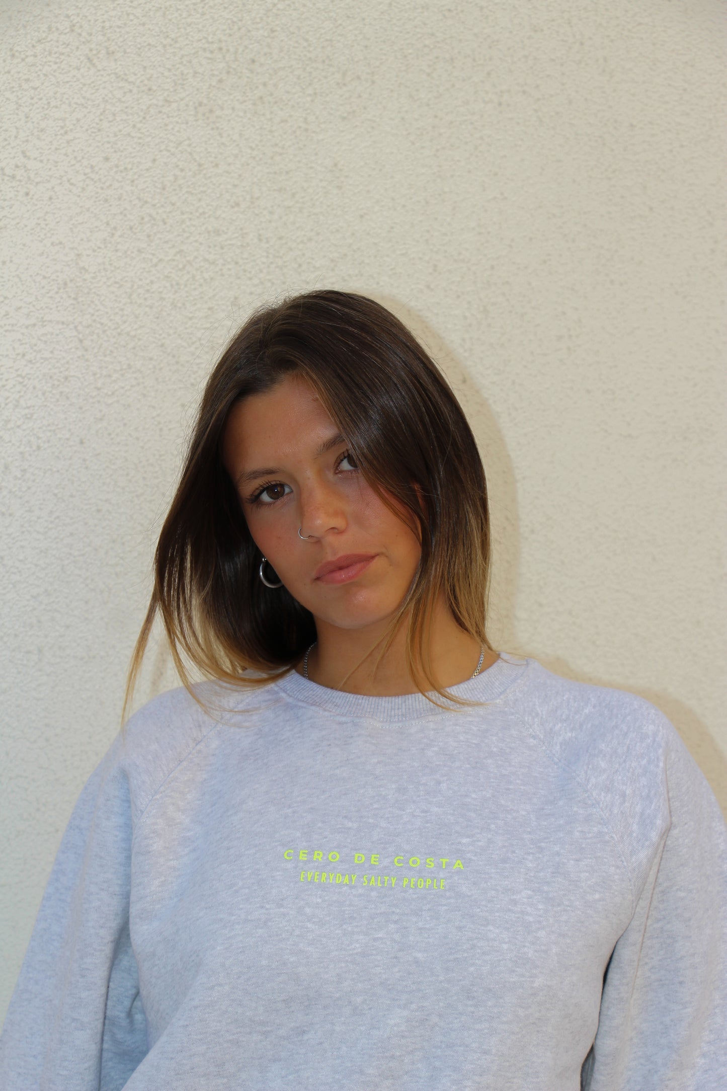 GREY/NEON SWEATSHIRT "SURF BEACHES"