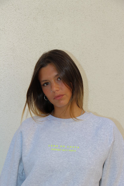 GREY/NEON SWEATSHIRT "SURF BEACHES"