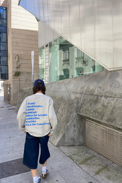 GRAY/BLUE "VILAGARCIA" SWEATSHIRT