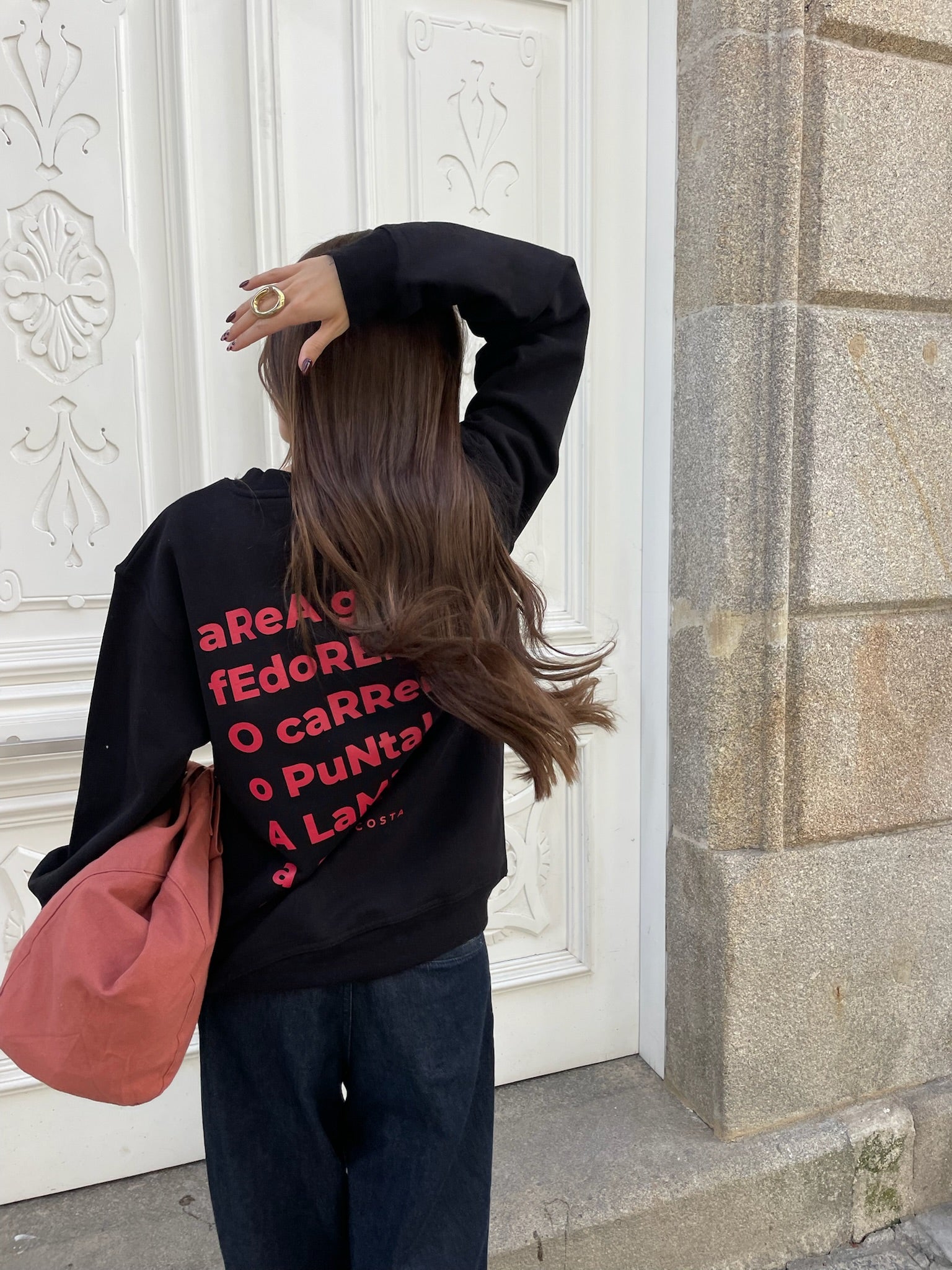 SUDADERA A GUARDA NEGRO/ROJO