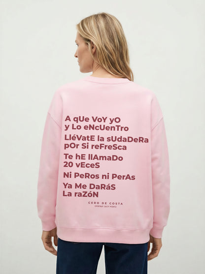 PRE-VENTA - SUDADERA ROSA/ROJO "MAMÁ" - ENTREGA DESDE EL 01/06