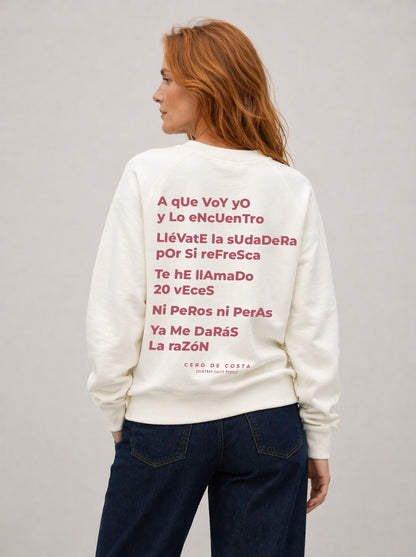 SUDADERA BLANCO/ROSA "MAMÁ"