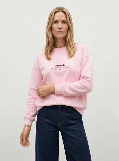 PRE-VENTA - SUDADERA ROSA/ROJO "MAMÁ" - ENTREGA DESDE EL 01/06