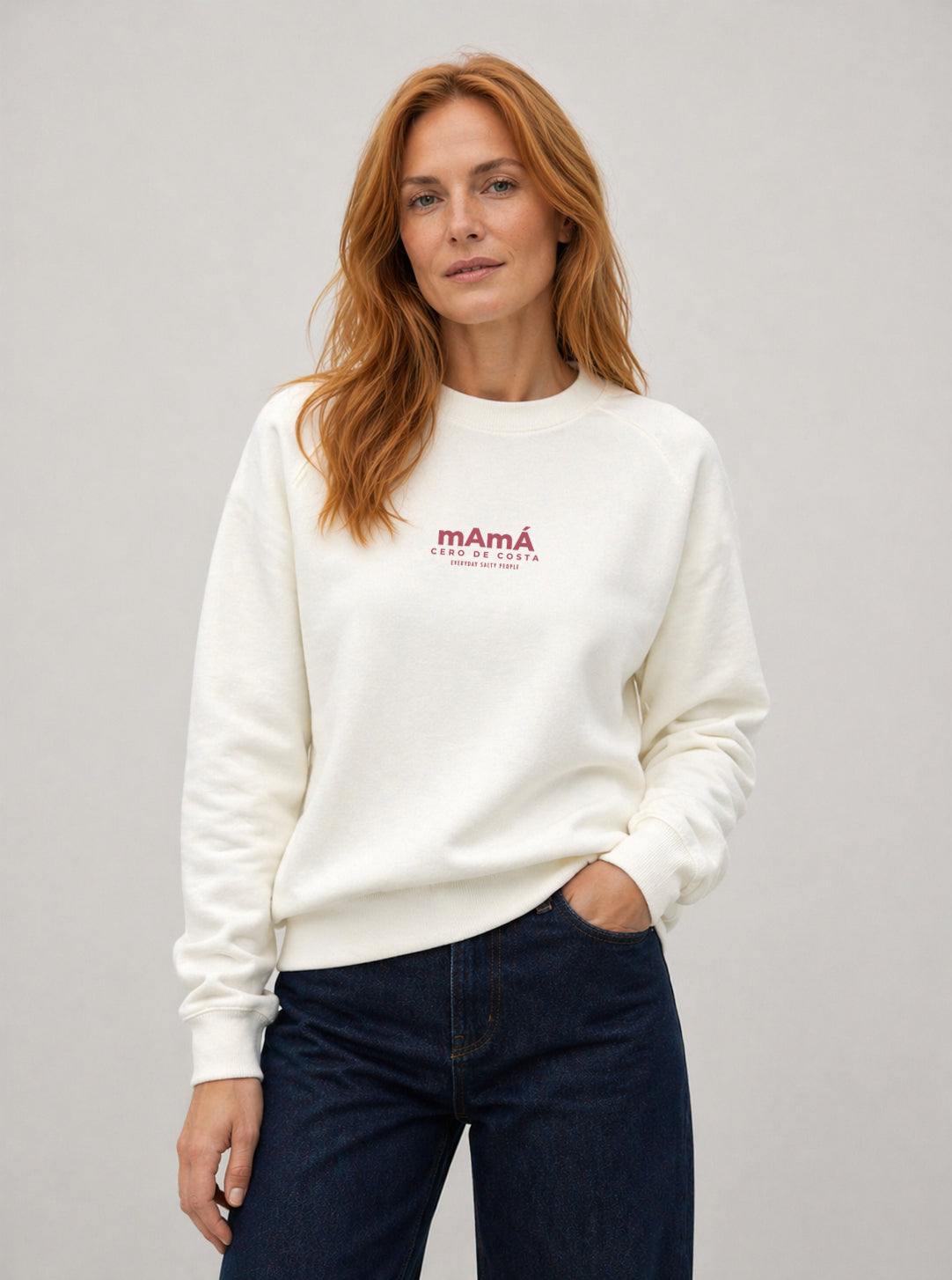 PRE-VENTA SUDADERA BLANCO/ROSA "MAMÁ"