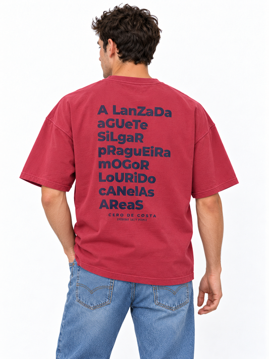 CAMISETA GRANATE/MARINO "PONTEVEDRA"
