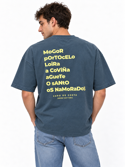 CAMISETA ANTRACITA/AMARILLO "MARÍN"