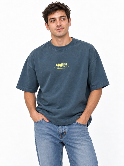 CAMISETA ANTRACITA/AMARILLO "MARÍN"