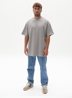 CAMISETA OVERSIZED GRIS "PUERTO DE A CORUÑA"
