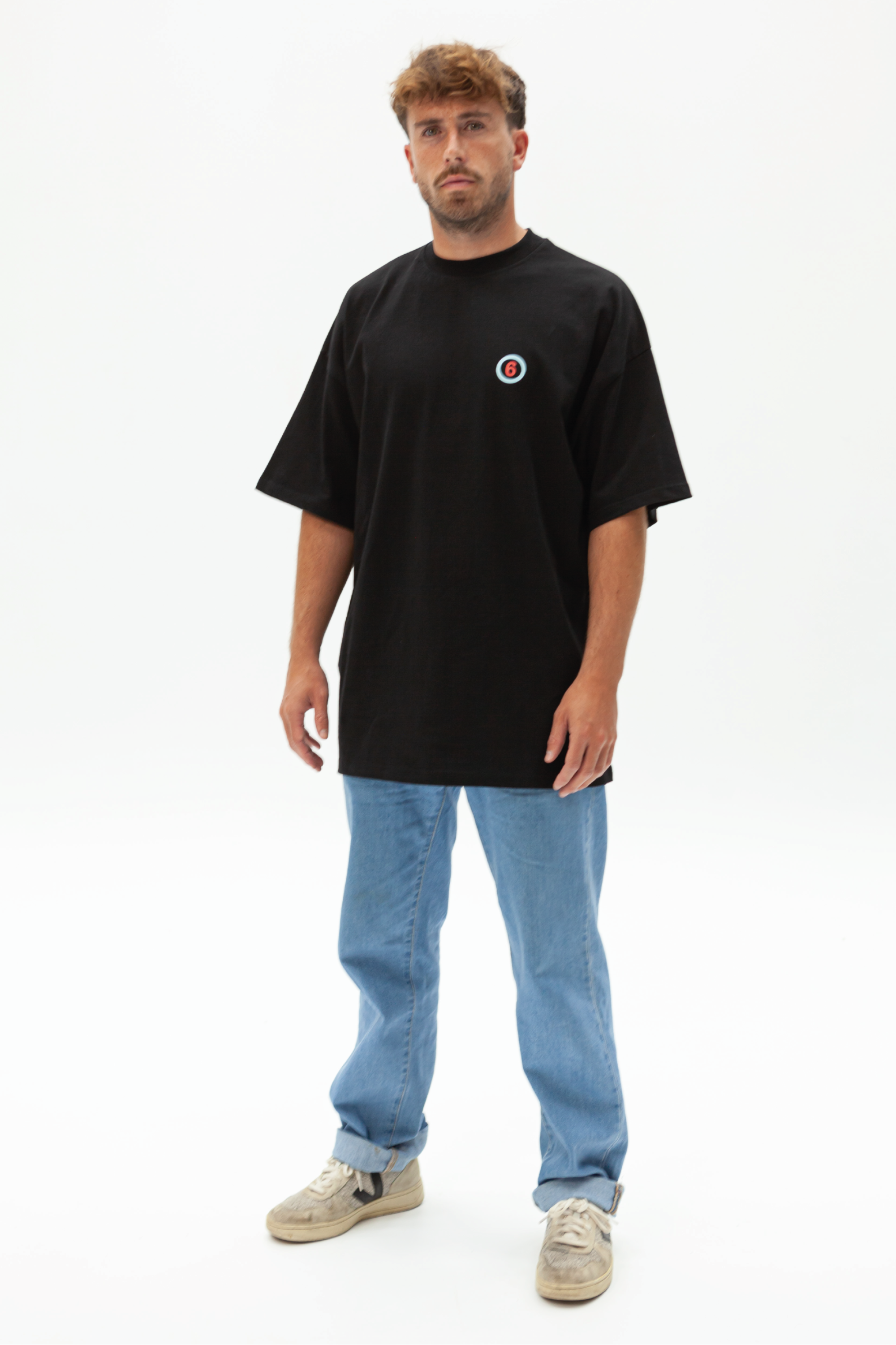 CAMISETA OVERSIZED NEGRO "PUERTO DE A CORUÑA"