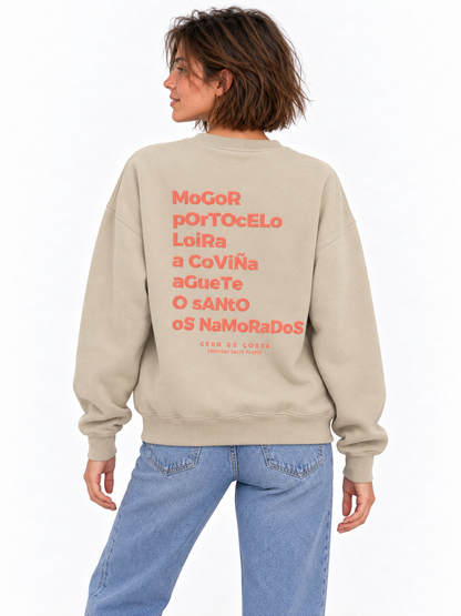 SUDADERA CREMA/CORAL "MARÍN"