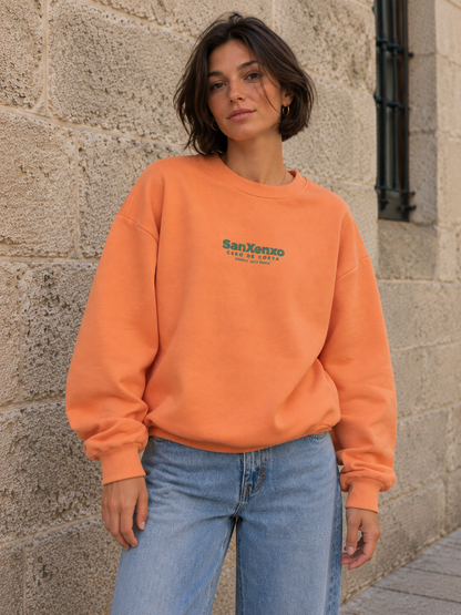 SUDADERA CORAL/ROJO "SANXENXO" CORTA