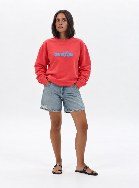FUCHSIA/BLUE "PLAYAS RAZO" STAR SWEATSHIRT