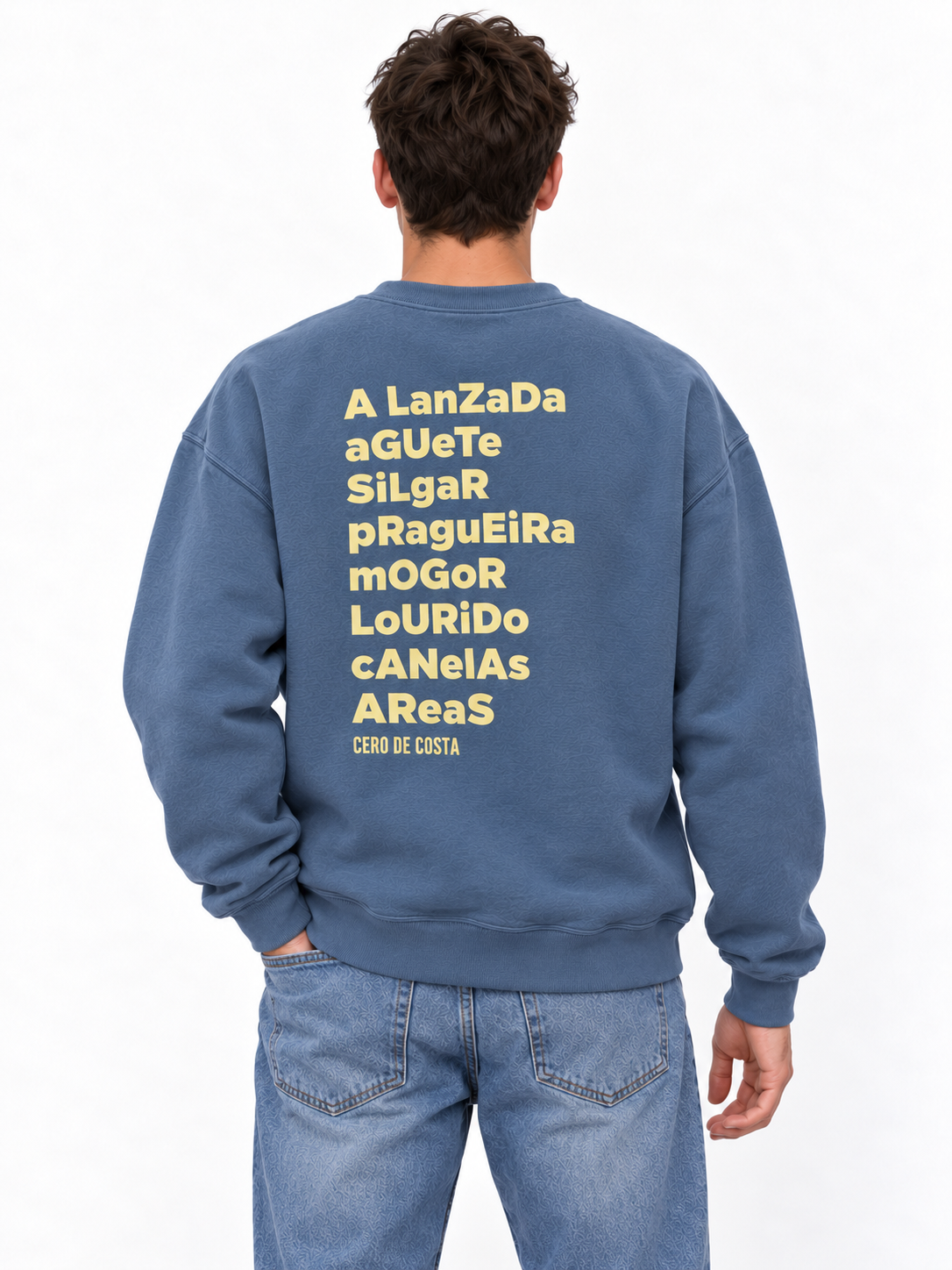 SUDADERA AZUL/BEIGE "PONTEVEDRA"