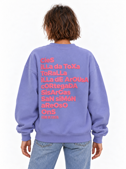 SUDADERA LILA-TIZA/ROSA "ISLAS CÍES"