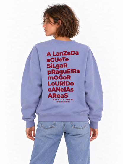 SUDADERA LILA-TIZA/GRANATE "PONTEVEDRA"