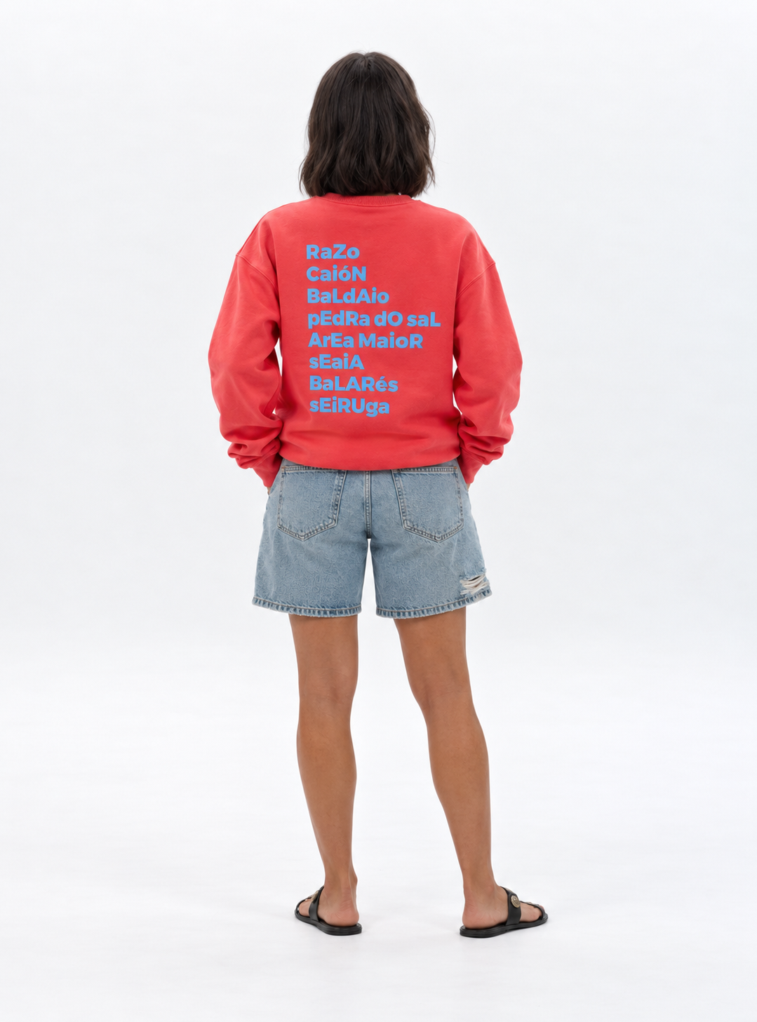FUCHSIA/BLUE "PLAYAS RAZO" STAR SWEATSHIRT
