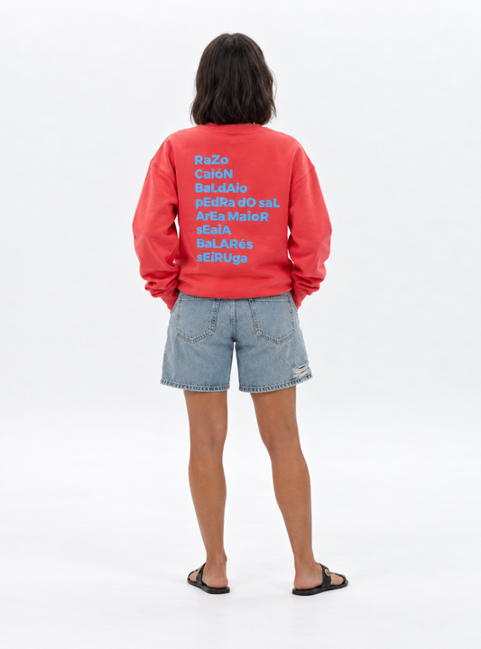 FUCHSIA/BLUE "PLAYAS RAZO" STAR SWEATSHIRT