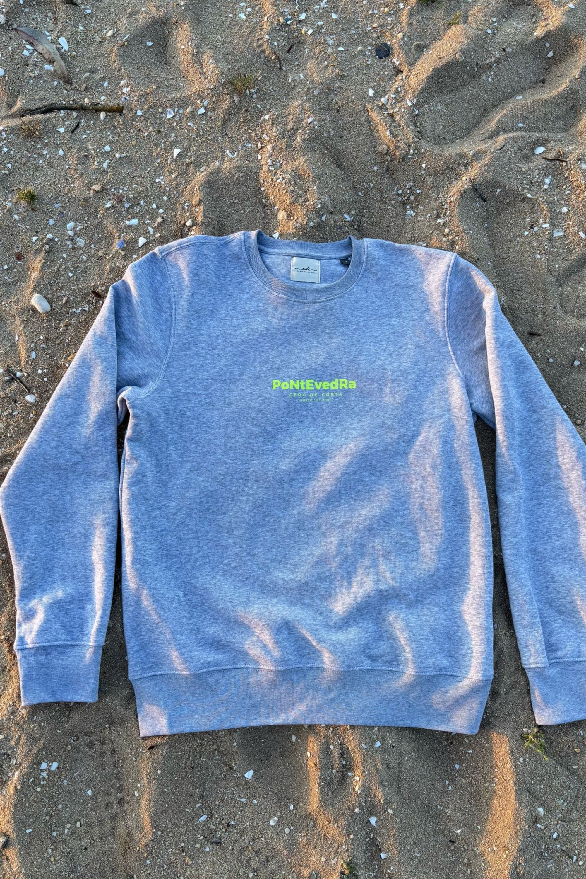 SUDADERA GRIS/FLÚOR "PONTEVEDRA"