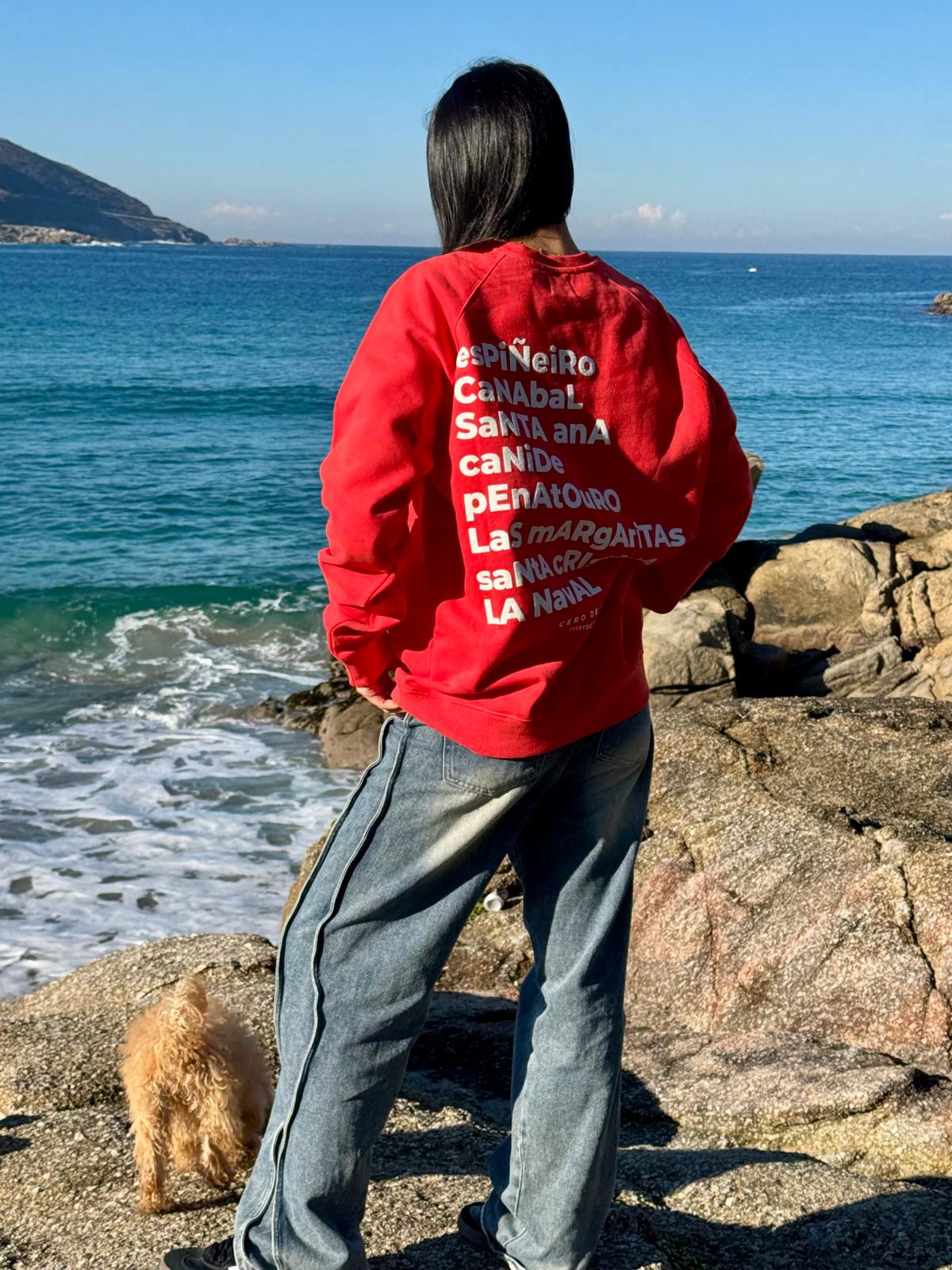 SUDADERA ROJO/BLANCO "MERA"