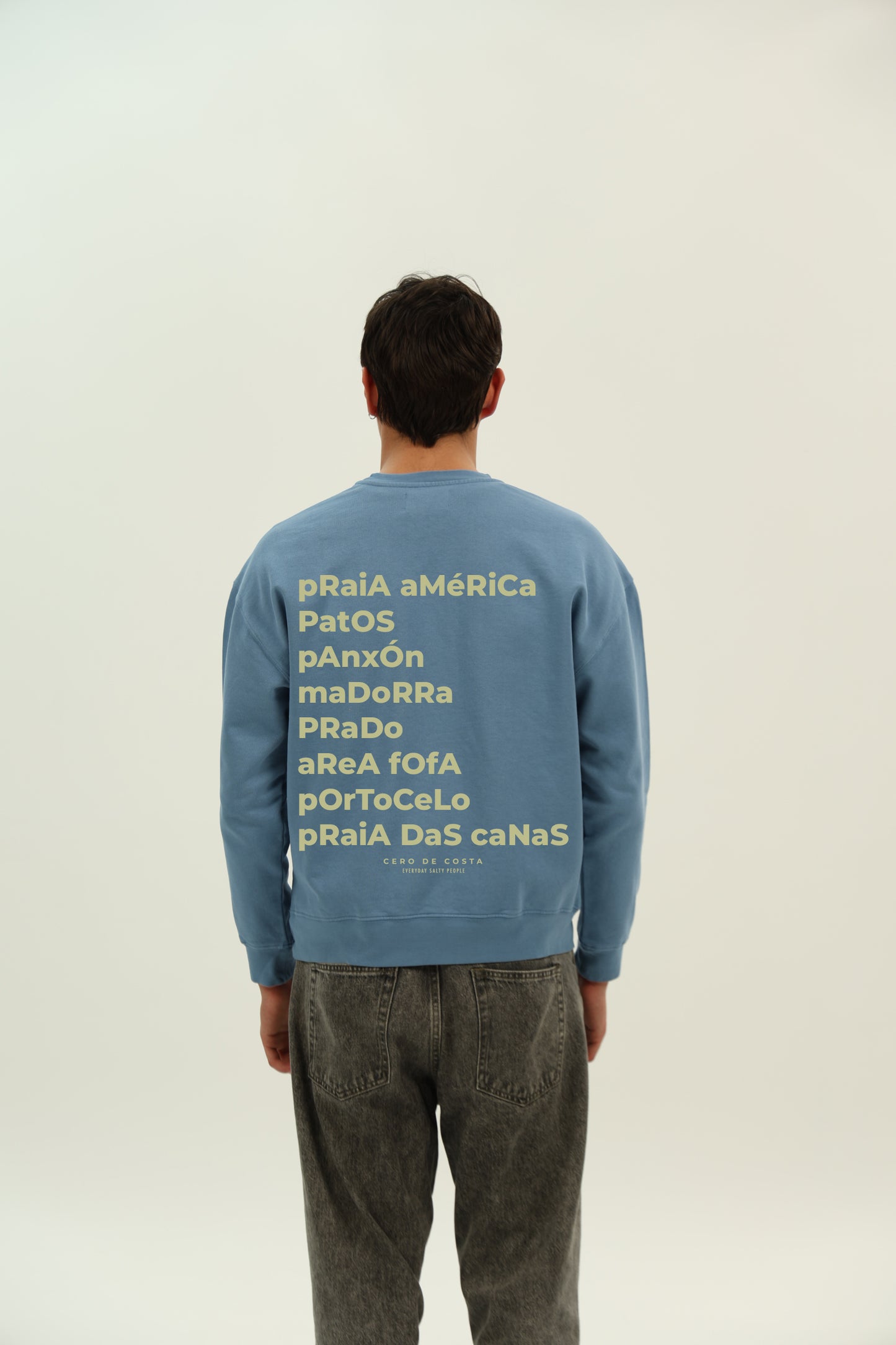 SUDADERA AZUL-LAVADO/BEIGE "PANXÓN"
