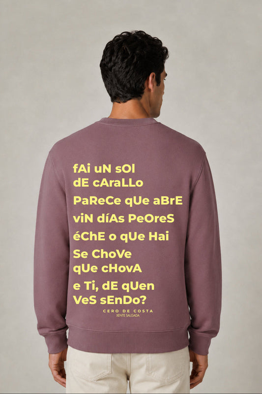 PREVENTA SUDADERA GRANATE/BEIGE "MALO SERÁ" (ENTREGA disponible desde 02/07)