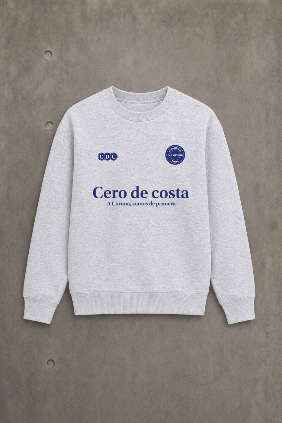 PREVENTA - SUDADERA GRIS/AZUL "SOMOS DE PRIMERA" - DISPONIBLE (08/06)