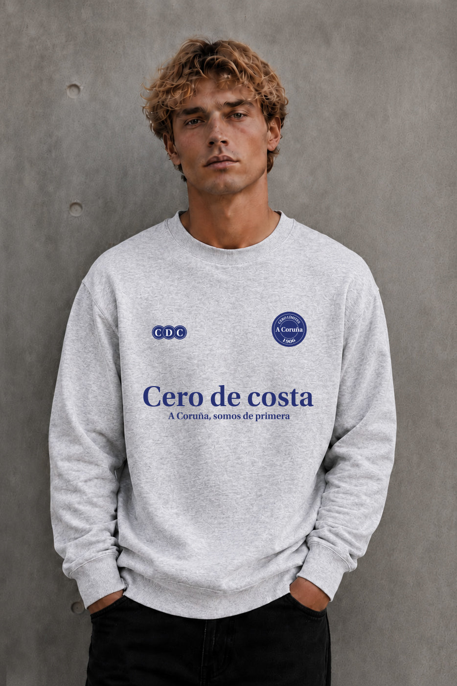 PREVENTA - SUDADERA GRIS/AZUL "SOMOS DE PRIMERA" - DISPONIBLE (08/06)