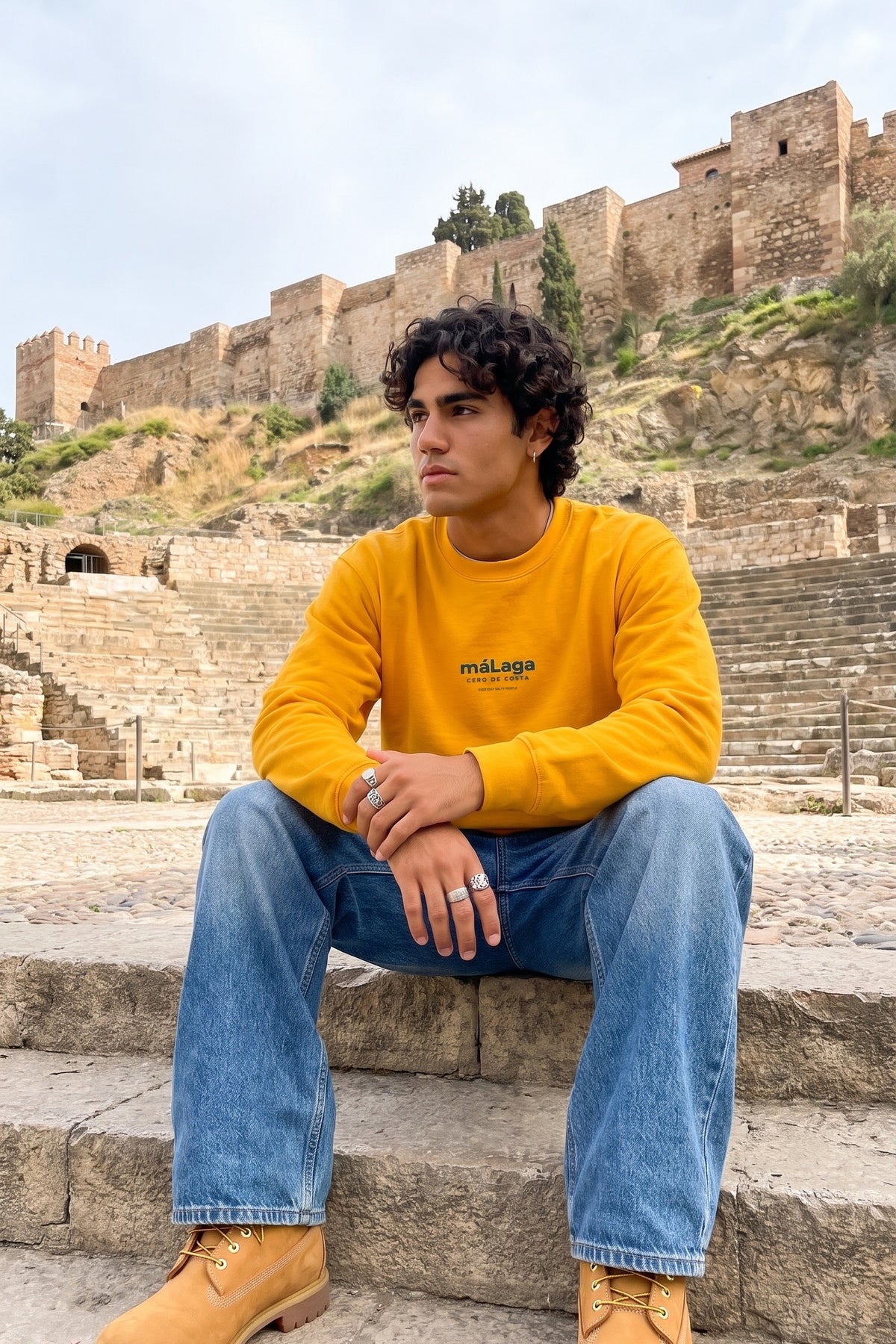 SUDADERA AMARILLO/AZUL "MÁLAGA" – foto 4
