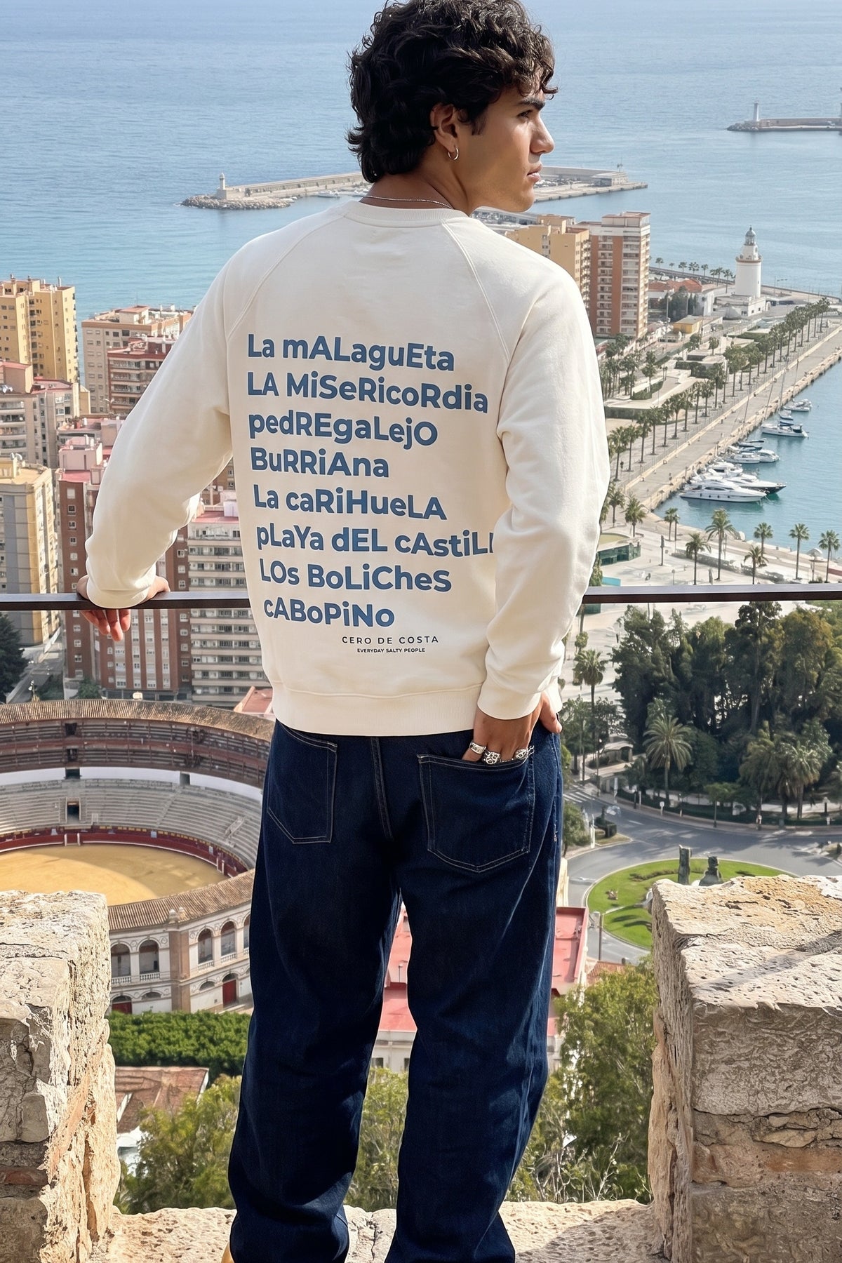 SUDADERA BLANCO/AZUL "MÁLAGA" – foto 9