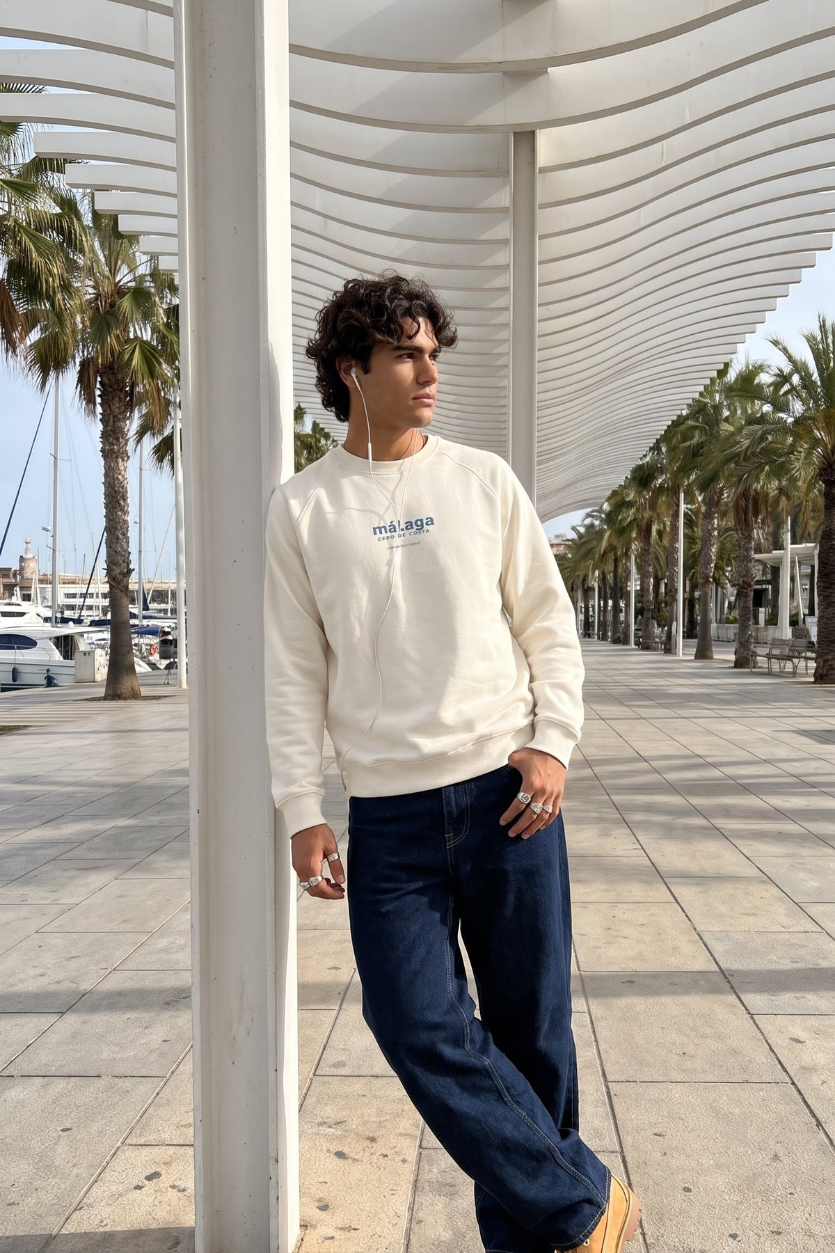 SUDADERA BLANCO/AZUL "MÁLAGA" – foto 7